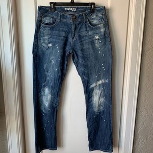 Express Distressed Boyfriend Denim Jeans Sz 10